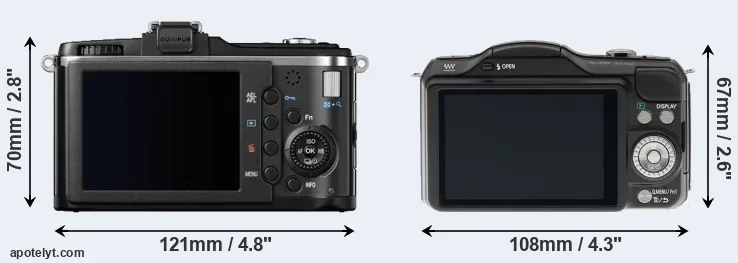Comparison E-P2 or GF5 rear