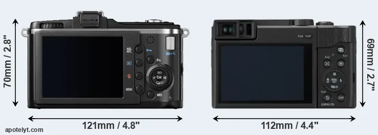 Comparison E-P2 or ZS80 rear