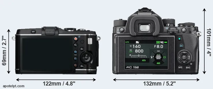 Comparison E-P3 or KP rear
