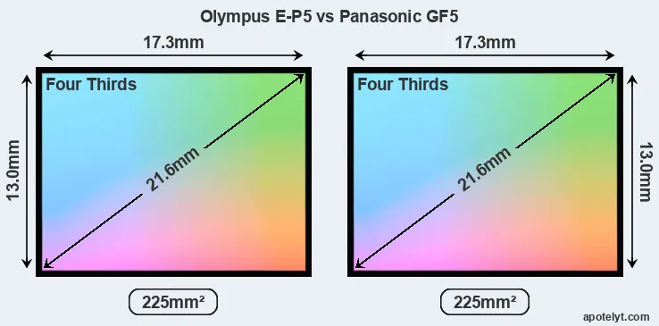 Olympus E-P5 and Panasonic GF5 sensor measures