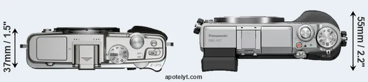 Compare E-P5 versus GX7 top