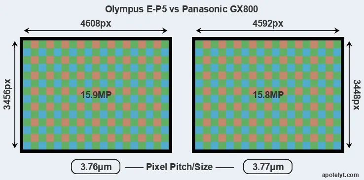 E-P5 versus GX800 MP