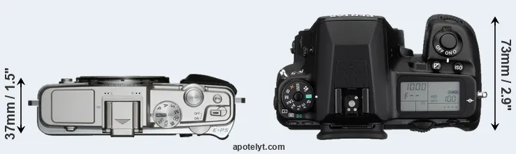 Compare E-P5 versus K-5 top