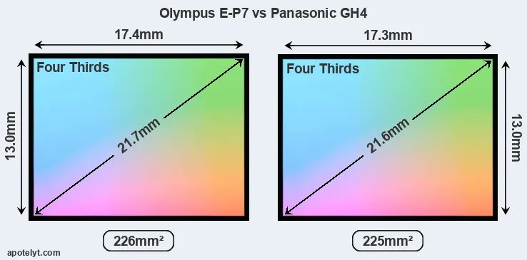 Olympus E-P7 and Panasonic GH4 sensor measures