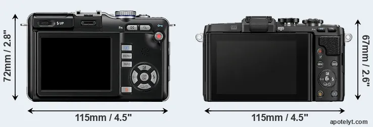 Comparison E-PL1 or E-PL7 rear