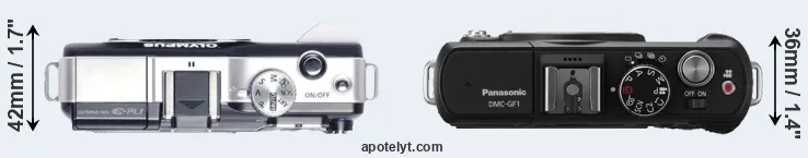 Compare E-PL1 versus GF1 top
