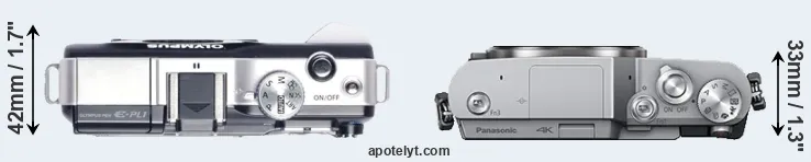 Compare E-PL1 versus GX850 top