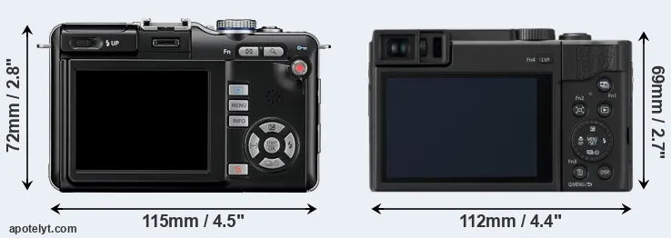 Comparison E-PL1 or ZS80 rear
