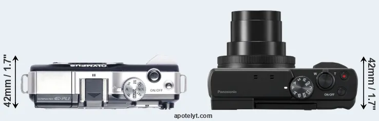 Compare E-PL1 versus ZS80 top