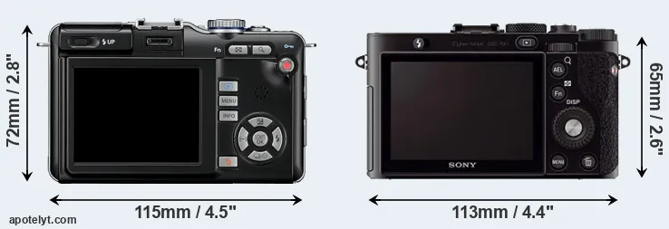 Comparison E-PL1 or RX1 rear