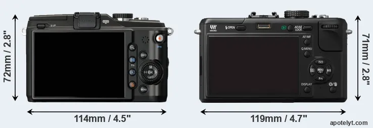 Comparison E-PL2 or GF1 rear
