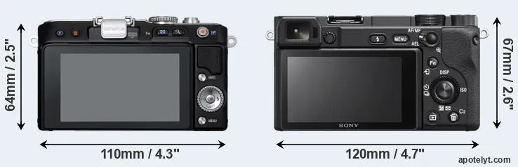 Comparison E-PL3 or A6400 rear