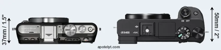 Compare E-PL3 versus A6400 top
