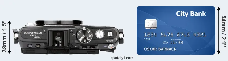 E-PL5 versus credit card top view