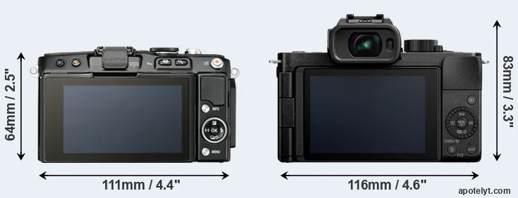 Comparison E-PL5 or G110 rear