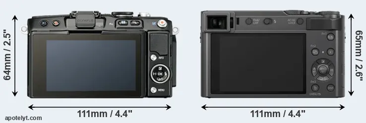 Comparison E-PL5 or ZS200 rear