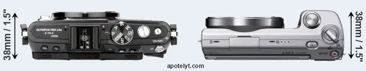 Compare E-PL5 versus NEX-5 top