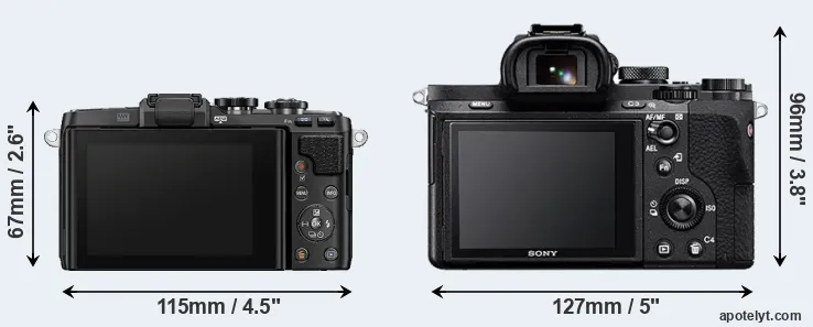 Comparison E-PL7 or A7 II rear
