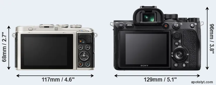 Comparison E-PL9 or A7R IV rear