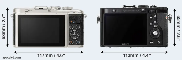 Comparison E-PL9 or RX1R rear