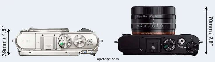 Compare E-PL9 versus RX1R top