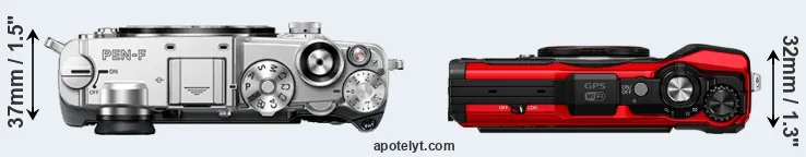 Compare PEN-F versus TG-6 top
