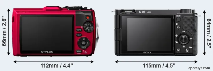 Comparison TG-4 or ZV-E10 rear