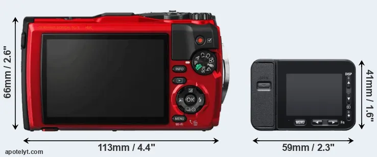 Comparison TG-5 or RX0 II rear