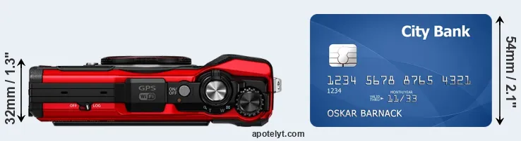 TG-6 versus credit card top view