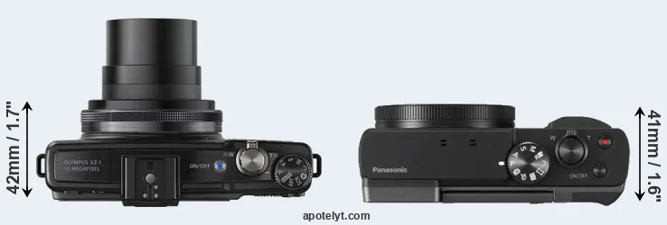 Compare XZ-1 versus ZS70 top