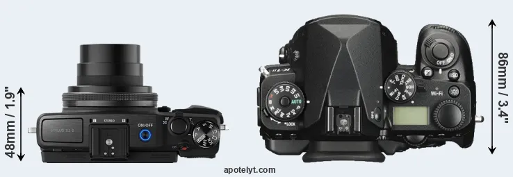Compare XZ-2 versus K-1 II top