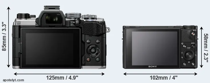 Comparison OM-5 or RX100 VII rear