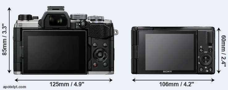 Comparison OM-5 or ZV-1 II rear