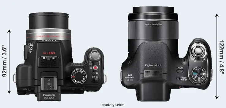 Compare FZ100 versus H400 top