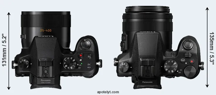 Compare FZ1000 versus FZ2000 top