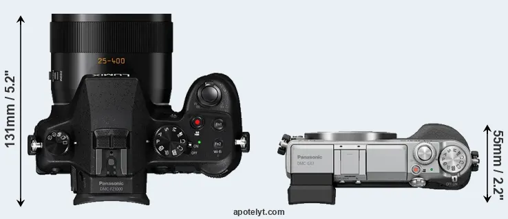 Compare FZ1000 versus GX7 top