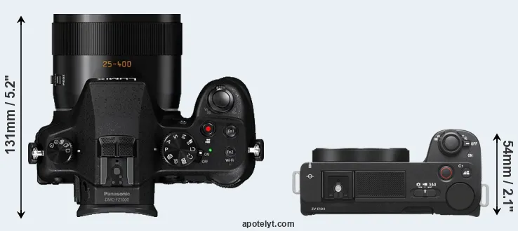 Compare FZ1000 versus ZV-E10 II top
