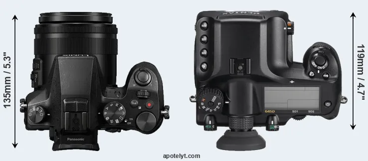 Compare FZ2500 versus 645D top