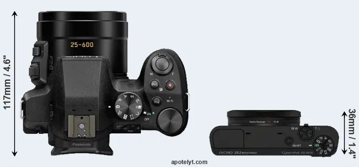 Compare FZ300 versus RX100 top