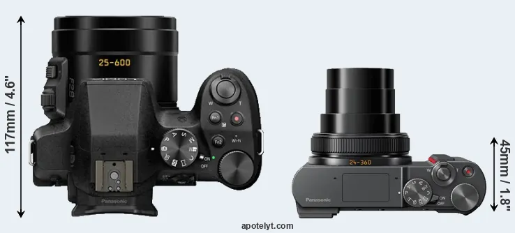 Compare FZ330 versus ZS200 top