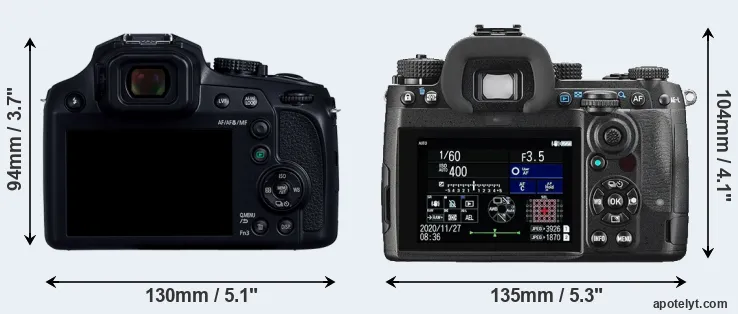 Comparison FZ80D or K-3 III rear