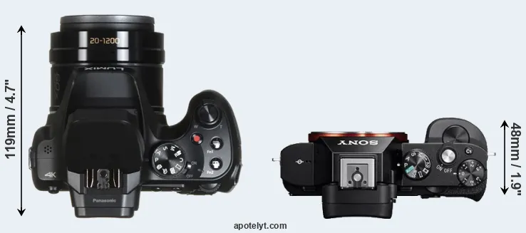 Compare FZ82 versus A7 top