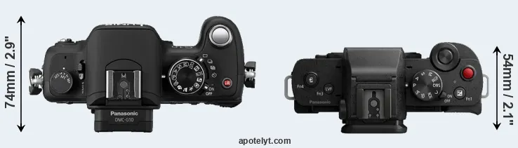 Compare G10 versus G100 top