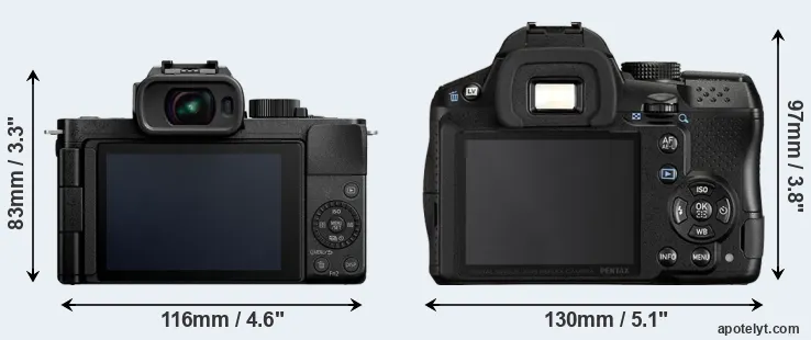 Comparison G100 or K-30 rear