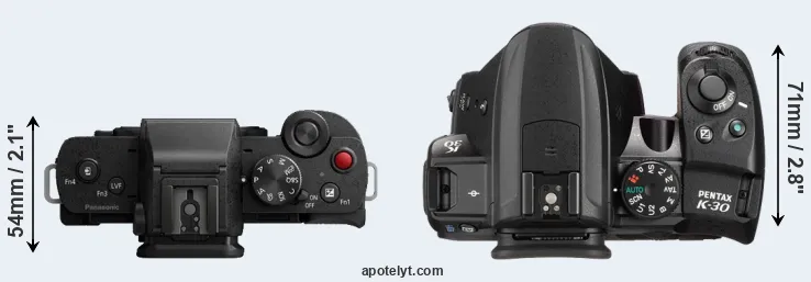 Compare G100 versus K-30 top