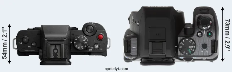 Compare G100 versus K-S2 top