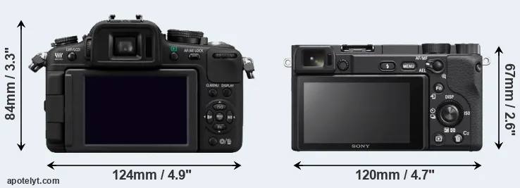 Comparison G2 or A6400 rear