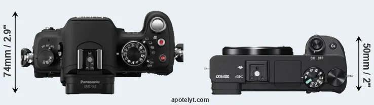 Compare G2 versus A6400 top
