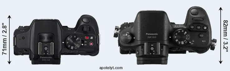 Compare G6 versus GH3 top