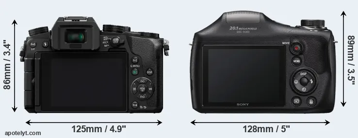 Comparison G7 or H300 rear